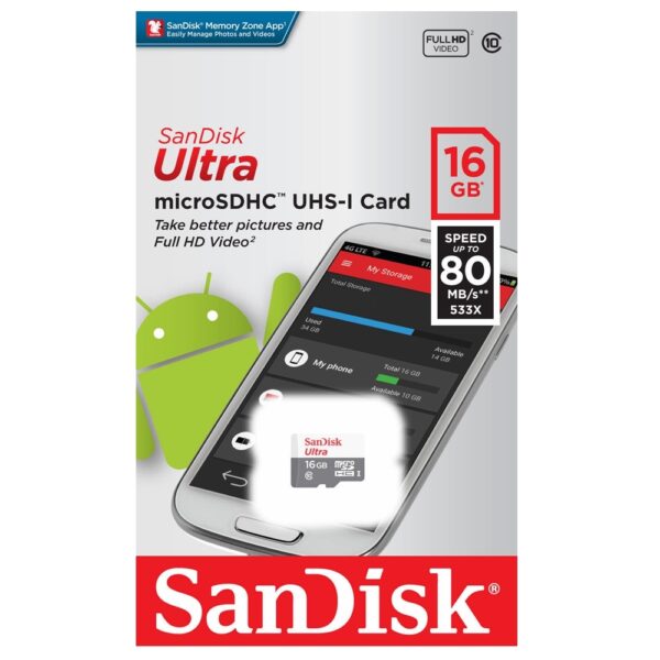 Sandisk Ultra Micro SD Card 16GB