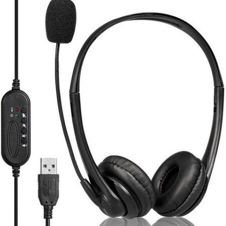 Headset with boom Mic USB A