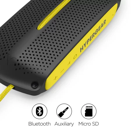 Hypergear Wave Splashproof Bluetooth Speaker - Yellow/Grey