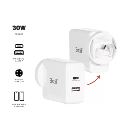 3sixT Wall Charger ANZ 20W USB-C PD – White